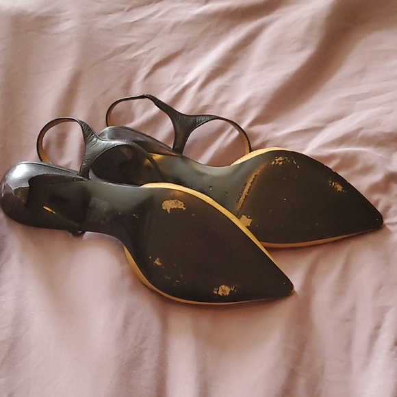 Sigerson Morrison $20 Tan and Black Slingbacks 7B - Picture 3 of 3